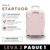 [LEVE 2 PAGUE 1] Mala de Viagem StarTuor em ABS com Rodinhas 360° Alça Ajustável e Fechamento com Senha